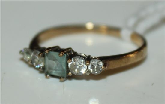 9ct gold & topaz ring